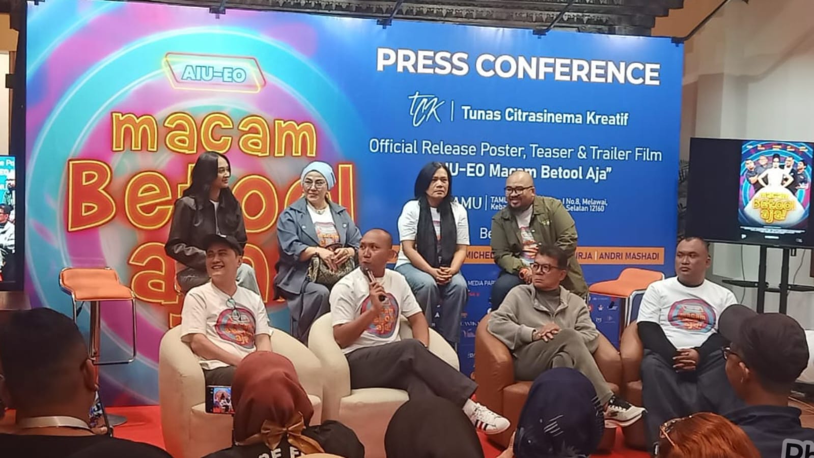 Press Conference Official Release Poster, Teaser & Trailer Film AIU-EO Macam Betool Aja